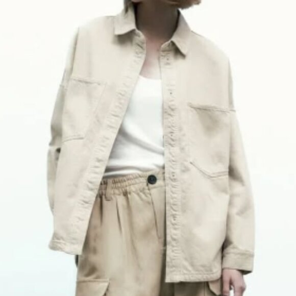 Zara ecru denim shirt - Picture 3 of 8